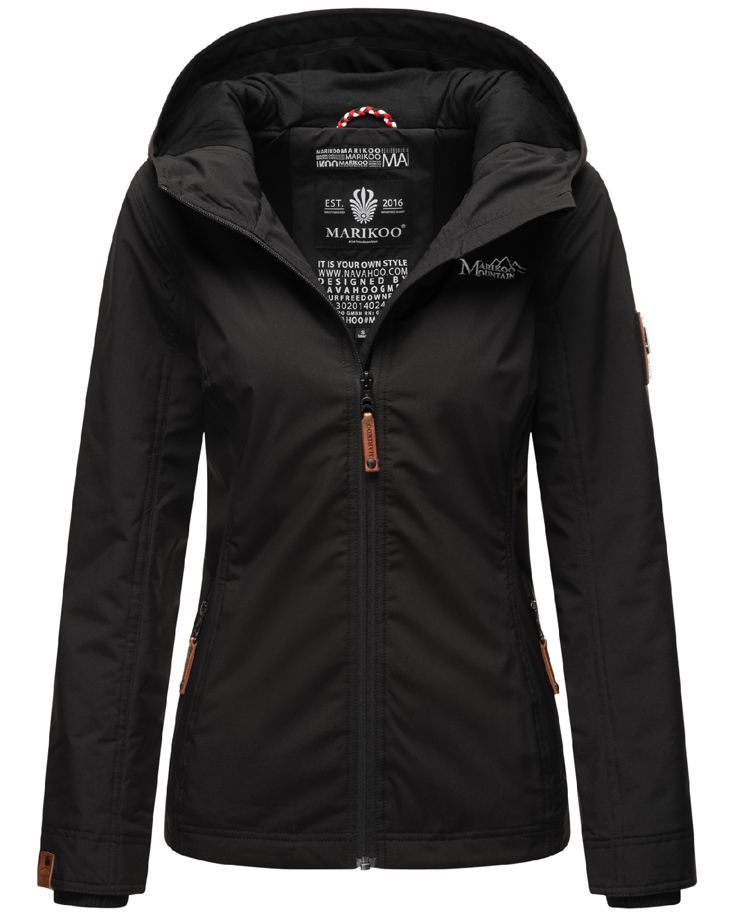 Dámská outdoorová bunda s kapucí Brombeere Marikoo - BLACK Velikost: XS