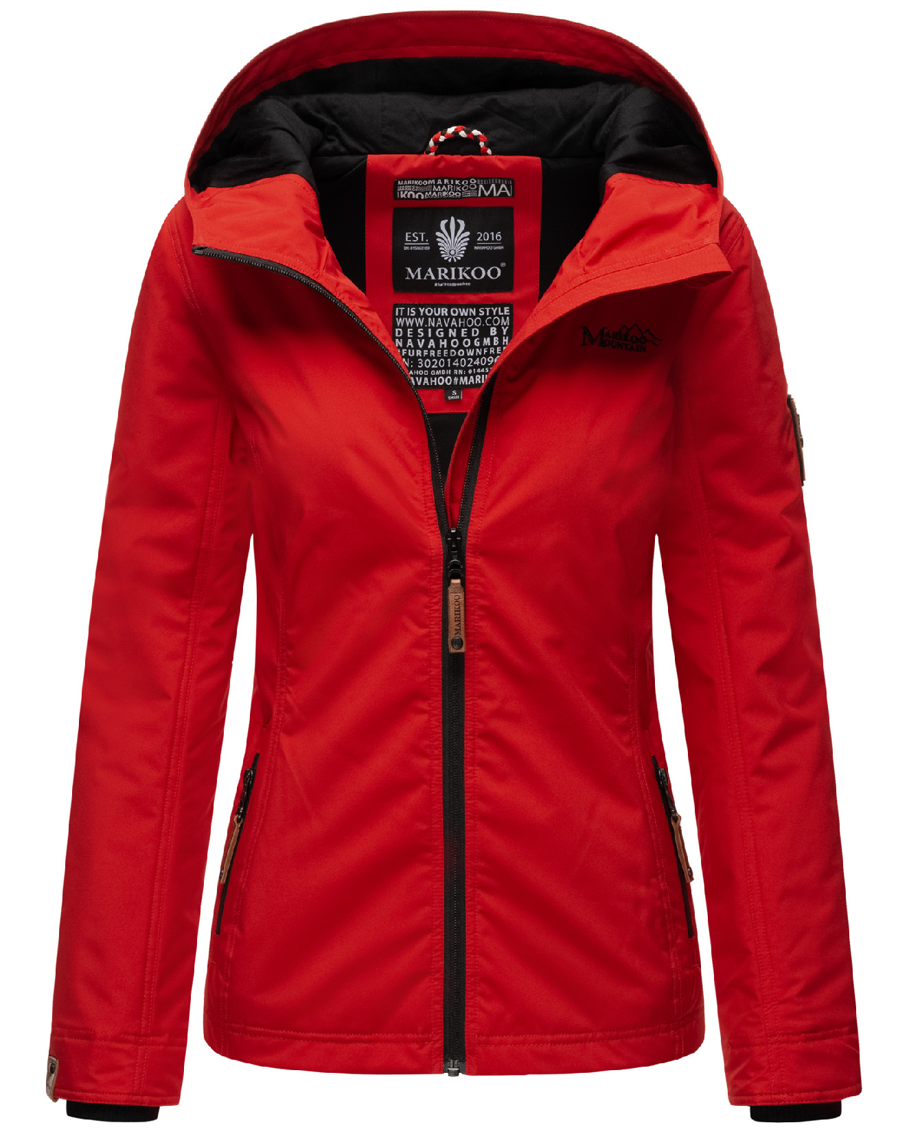 Dámská outdoorová bunda s kapucí Brombeere Marikoo - RED Velikost: XS
