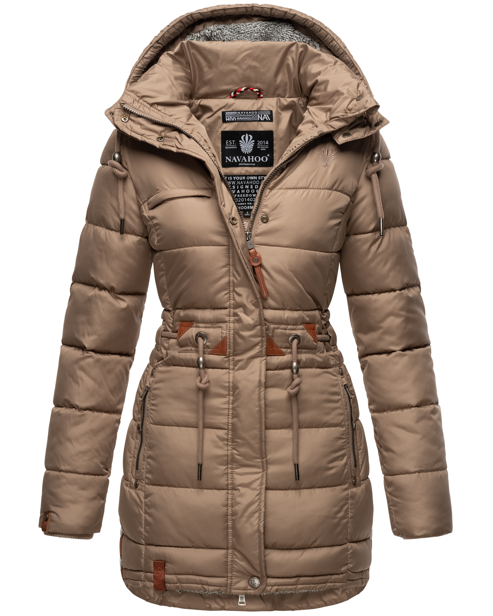 Dámský zimní kabát prošívaný kabát Daliee Navahoo - TAUPE Velikost: XXL