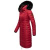 Dámský prošívaný dlouhý kabát Navahoo Umay - DARK RED