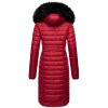 Dámský prošívaný dlouhý kabát Navahoo Umay - DARK RED