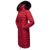 Dámský prošívaný dlouhý kabát Navahoo Umay - DARK RED