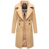 Dámský zimní kabát Navahoo Wooly – elegantní trenchcoat - Béžová (BEIGE)