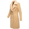 Dámský zimní kabát Navahoo Wooly – elegantní trenchcoat - Béžová (BEIGE)