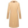 Dámský zimní kabát Navahoo Wooly – elegantní trenchcoat - Béžová (BEIGE)