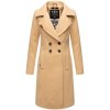 Dámský zimní kabát Navahoo Wooly – elegantní trenchcoat - Béžová (BEIGE)