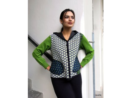 TERRY- vícebarevný kabátek s kapucí