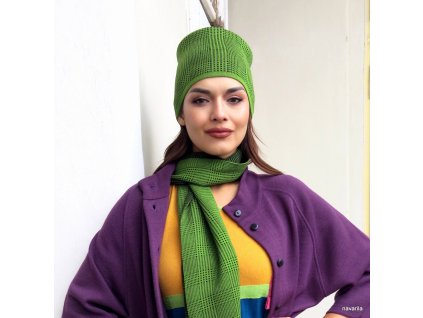 KARA- čepice -kostkovaný vzor