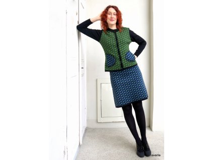 TIKA- pletená sukně nad kolena