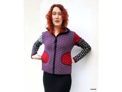 MAHU- vzorovaný kabátek s kapucí