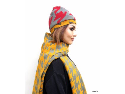 Čepička vzor pepito s červenou