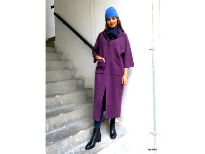 VENDELIN - pletený kabát s 3/4 rukávy