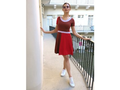 ESTEL- trojbarevné letní šaty