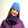 Čepice modrofialová- melír merino vlna