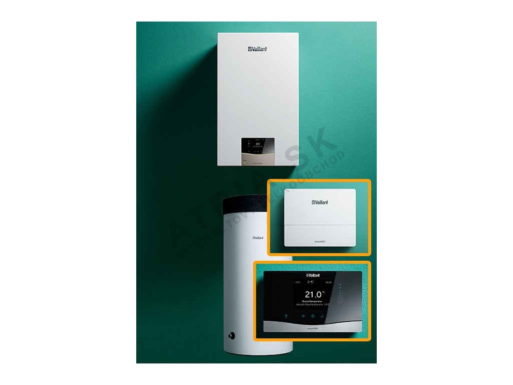 Vaillant VU 25CS/1-7 ecoTEC exclusive IoniDetect + VIH R 150 A +  sensoCOMFORT 720 + sensoNET VR 921 - NAVIO.CZ