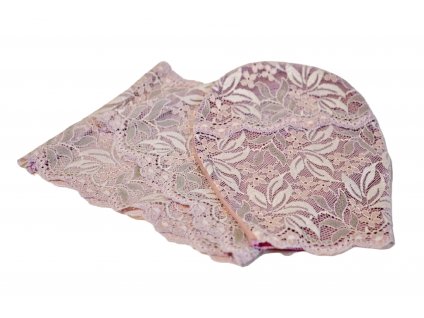 Růžový krajkový set