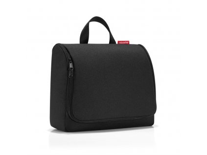 Kozmetická taška TOILETBAG XL black z vodeodolného polyesteru 28x25x10 cm v čiernej farbe, Reisenthel