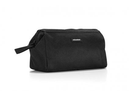 Kozmetická taška TRAVELCOSMETIC black vodeodolný polyester 26x18x13,5 cm v čiernej farbe, Reisenthel