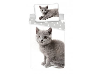 Posteľné obliečky Kočka grey 02