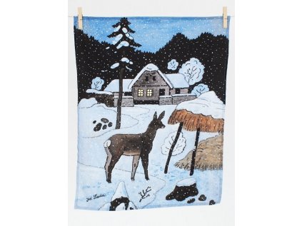 Kuchynské utierky Srnka a zajac Josef Lada