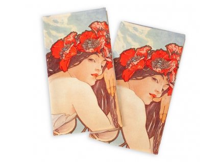 Kuchynské utierky Summer Alfons Mucha