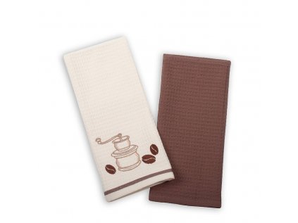 Kuchynská utierka vaflová Kávové zrná