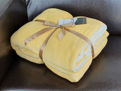 Ovečková deka Ela žltá
