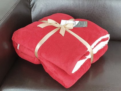 Ovečková deka Ela červená