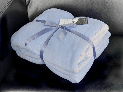 Ovečková deka Ela svetlo modrá