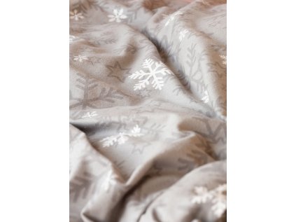 Flanelové obliečky Vločky šedé Matějovský