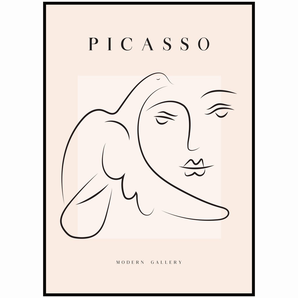 Pablo Picasso - Holubice a obličej