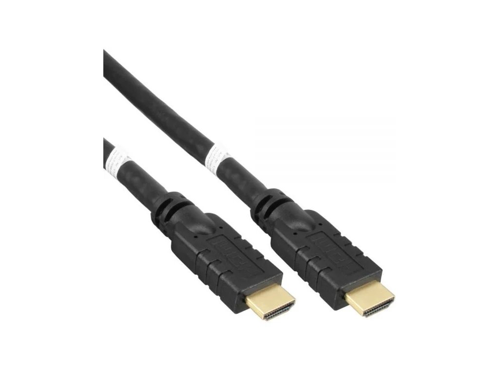 Vysokorýchlostný kábel PremiumCord HDMI s Ether.4K@60Hz so zosilňovačom, 25 m, 3x tienenie, M/M, pozlátené konektory,