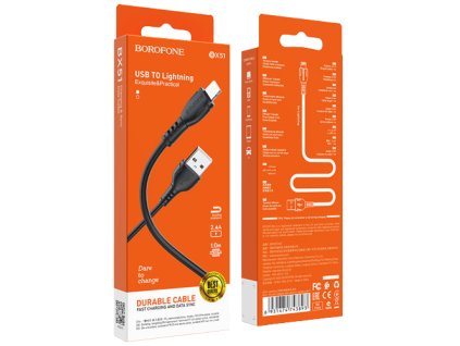 Borofone BX51 USB-A kabel s konektorem Lightning (1m) - Černá
