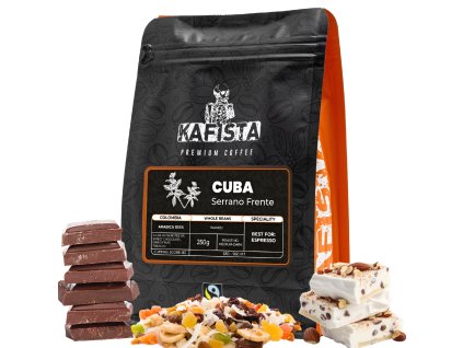 Výběrová káva Kafista "Cuba Serrano Frente" - Zrnková Káva - 100% Arabica - Praženo v Itálii - ideální pro espresso (Množství 250g)