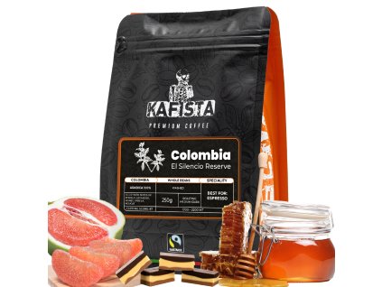 Výběrová káva Kafista "Colombia - El Silencio Reserve" - Zrnková Káva - 100% Arabica - Praženo v Itálii - ideální pro espresso (Množství 250g)