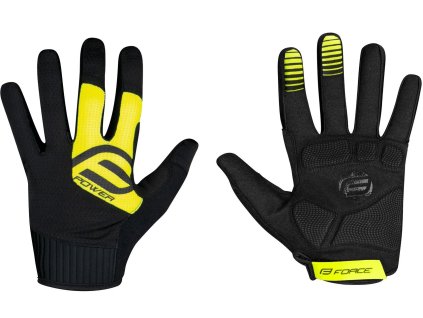 FORCE MTB POWER rukavice, černo-fluo vel.S