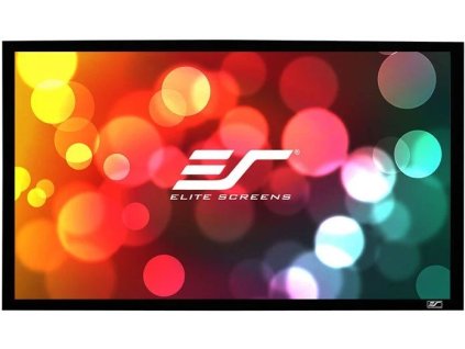 elite screens platno v pevnem ramu 100 254 cm 16 9 124 4 x 221 4 cm gain 1 1 ram cerny 6 cm ien416624