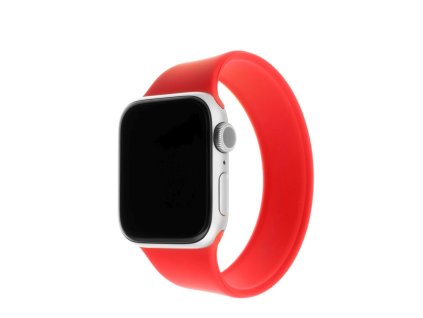 elasticky silikonovy reminek fixed silicone strap pro apple watch 42 44 45mm velikost l cerveny ien434007