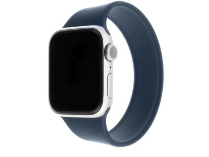 elasticky silikonovy reminek fixed silicone strap pro apple watch 42 44 45mm velikost xs modry ien434020