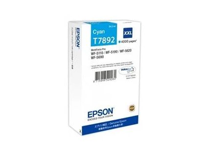 epson t7892 xxl cyan 34ml az 4000 stran pro serie wf 5110dw wf 5190dw wf 5620dwf wf 5690dwf originalni ien196541