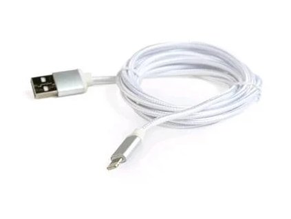 kabel cablexpert usb 2 0 lightning ip5 a vyssi nabijeci a synchronizacni kabel opleteny 1 8m stribrny blister ien327601