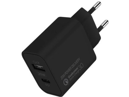 colorway ac nabijecka usb a usb c 20w cerny ien380768