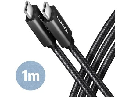 axagon bucm32 cm10ab speed kabel usb c usb c 1m usb 20gbps pd 100w 5a 4k hd alu oplet cerny ien391385