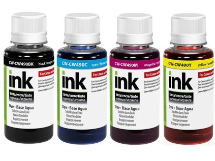 colorway alternativni inkoustova napln pro canon gi 490 g1400 g2400 g3400 4x 100ml multipack ien486998