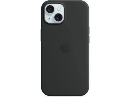 apple iphone 15 silicone case s magsafe black ien502003