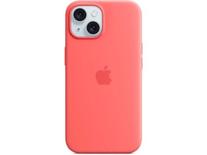 apple iphone 15 silicone case s magsafe guava ien502007