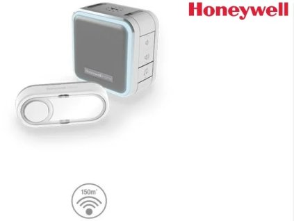 honeywell home dc515sg bezdratovy zvonek series 5 150 m 6 melodii prenosna zakladna seda tlacitko s jmenovkou ien504553