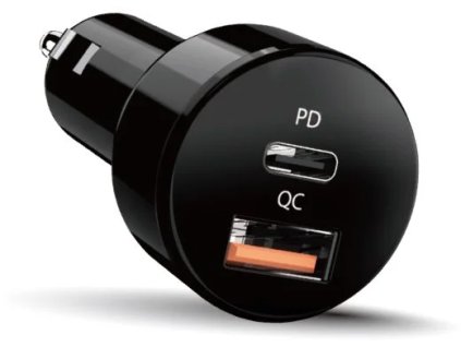 genius rychlo autonabijecka pd 36ac car 36w 2x18w rychle nabijeni usb c pd3 0 usb a qc3 0 cerna ien522225