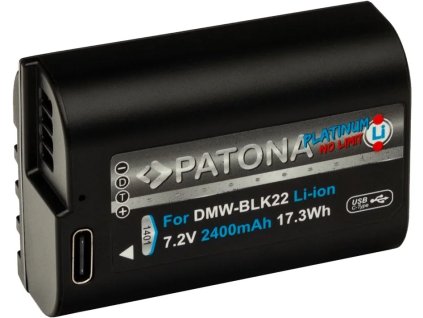 patona baterie pro digitalni kameru panasonic dmw blk22 2400mah li ion platinum usb c nabijeni ien524180