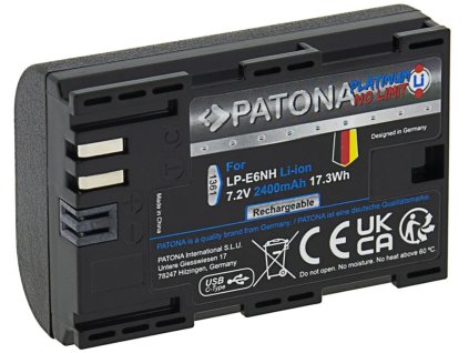 patona baterie pro foto canon lp e6nh 2400mah li ion platinum usb c nabijeni ien524187